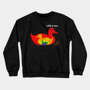 Love Duck Rainbow Crewneck Sweatshirt